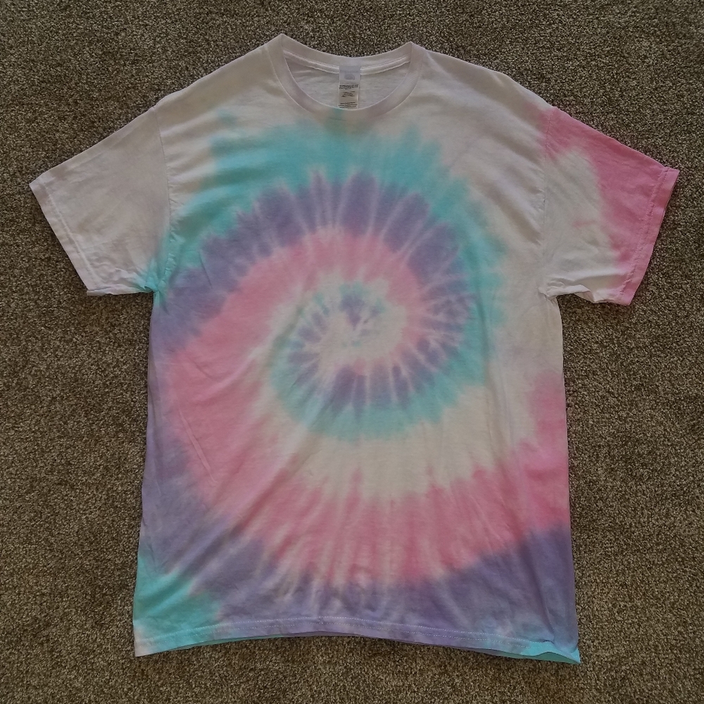 Tie Dye Spiral T-Shirt | Unisex | Cotton Candy | Large